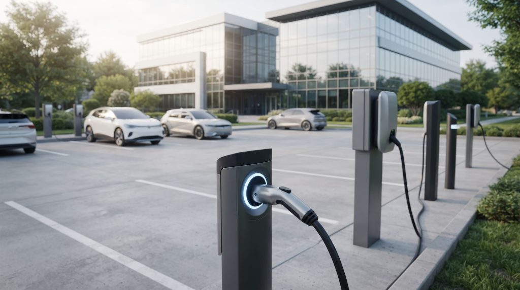 Borne de recharge obligatoire en entreprise : votre parking est-il aux normes de la loi LOM 2026 ?